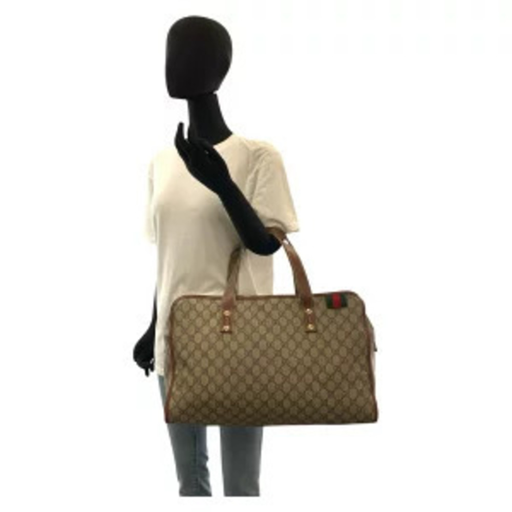Gucci Sherry Boston bag Handbag beige GG Supreme canvas leather - Picture 7 of 9